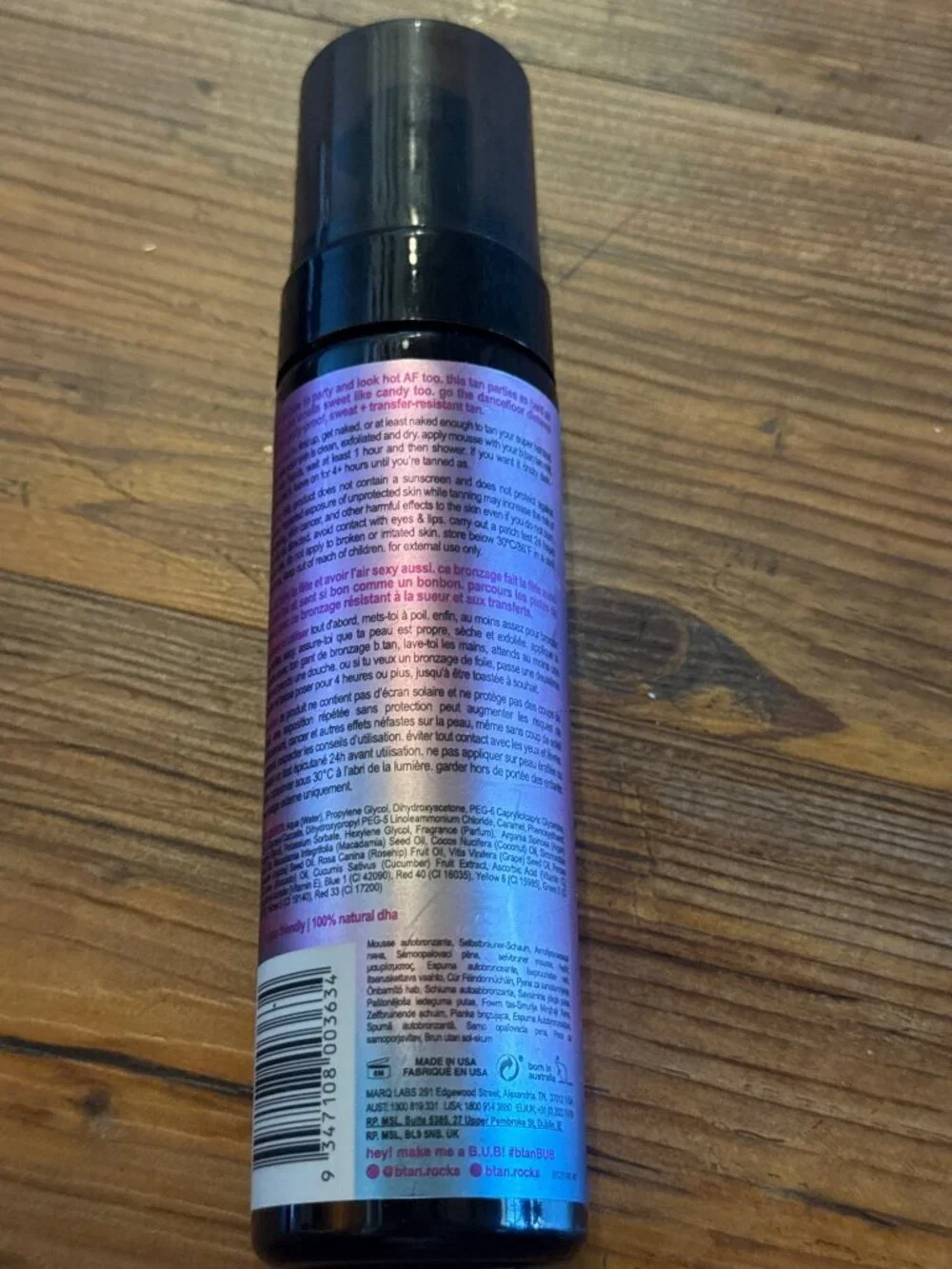 b.tan  Disco Candy Glow Self-Tanning Mousse - 6.7oz Vegan Bronzer New